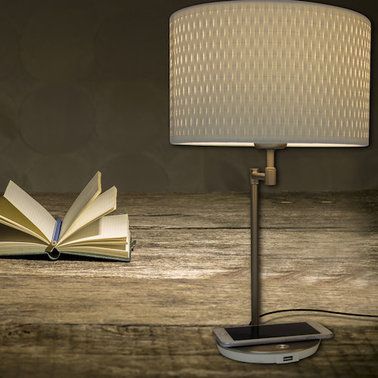 Настільна LED лампа Macally, білий LAMPCHARGEQI-E фото