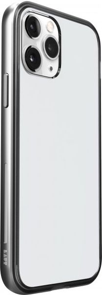 Чохол-накладка LAUT EXOFRAME для iPhone 12/Pro, срібний (L_IP20M_EX_SL) L_IP20M_EX_SL фото