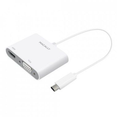Адаптер Macally з USB-C 3.1, білий UCVH4K фото