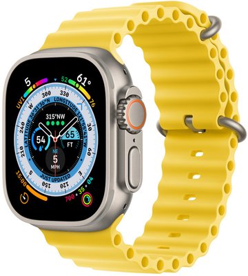 Смарт-годинник Apple Watch ULTRA 49mm Titanium Case with Yellow Ocean Band (MNHG3) MNHG3 фото